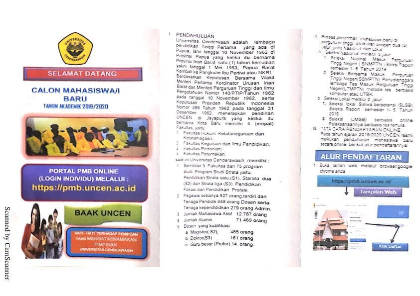 Informasi Singkat Buat Calon Mahasiswa Baru Tahun Akademik 2019-2020