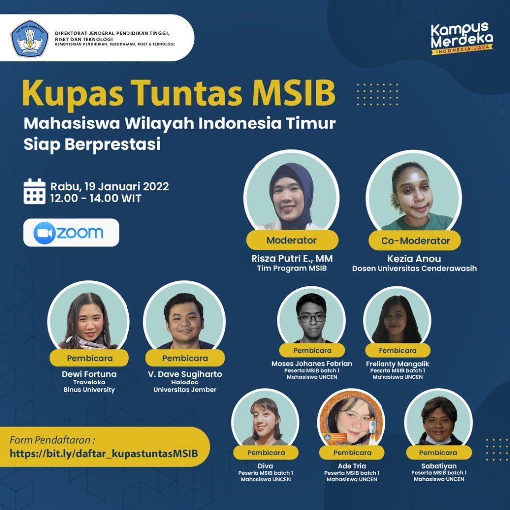 Sosialisasi Program Magang Studi Independen Bersertifikat (MSIB) Kampus Merdeka