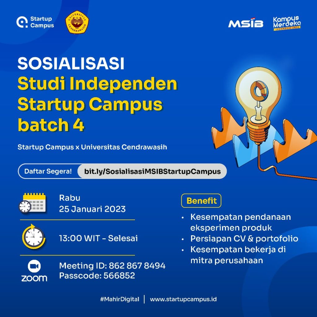 PENGUMUMAN Program Kampus Merdeka Startup Campus Batch 4