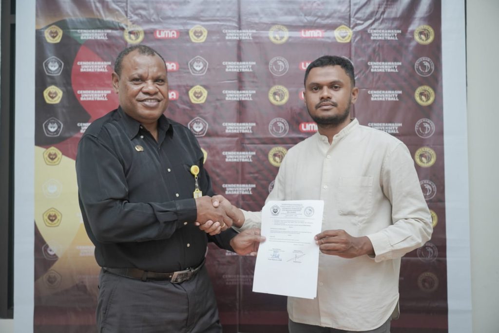 Tim Basket Liga Mahasiswa Universitas Cenderawasih Jalin Kerja Sama dengan Black Koteka Clothing