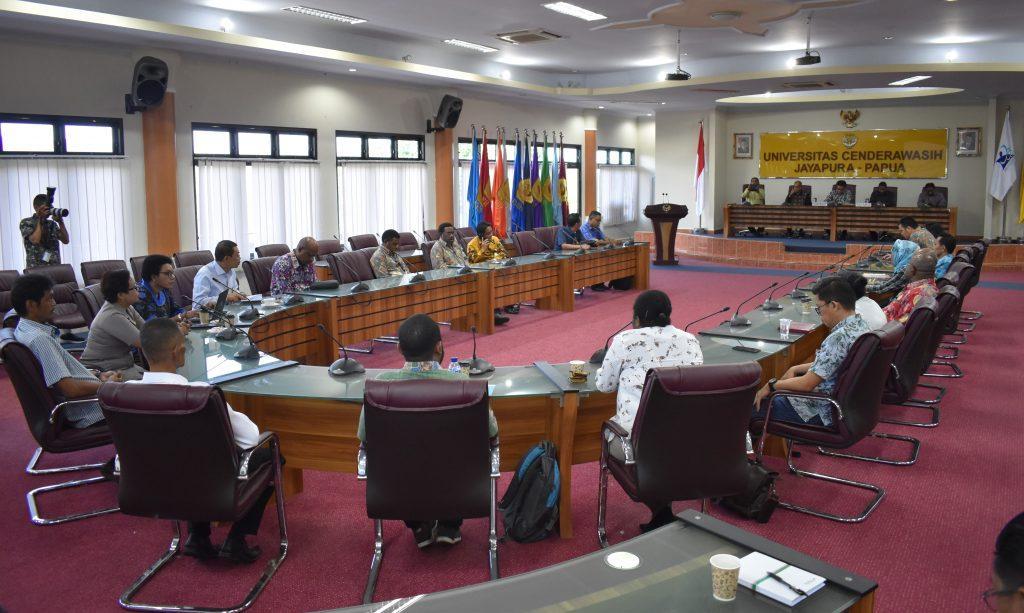 Pimpinan Perguruan Tinggi di Papua dan Papua Barat Bertemu Sekjen Kemenristekdikti