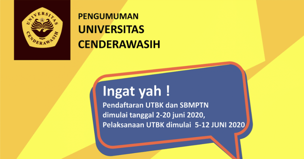TANGGAL PENDAFTARAN UTBK, SBMPTN DAN PELAKSANAAN UTBK 2020