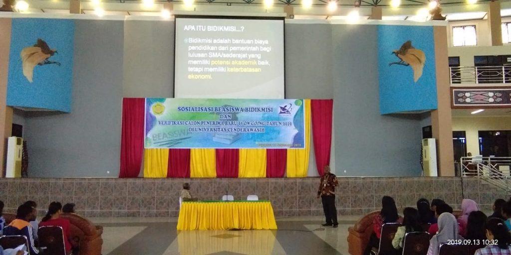 Sosialisasi & Verifikasi Bidikmisi Tahun 2019 di Lingkungan Universitas Cenderawasih