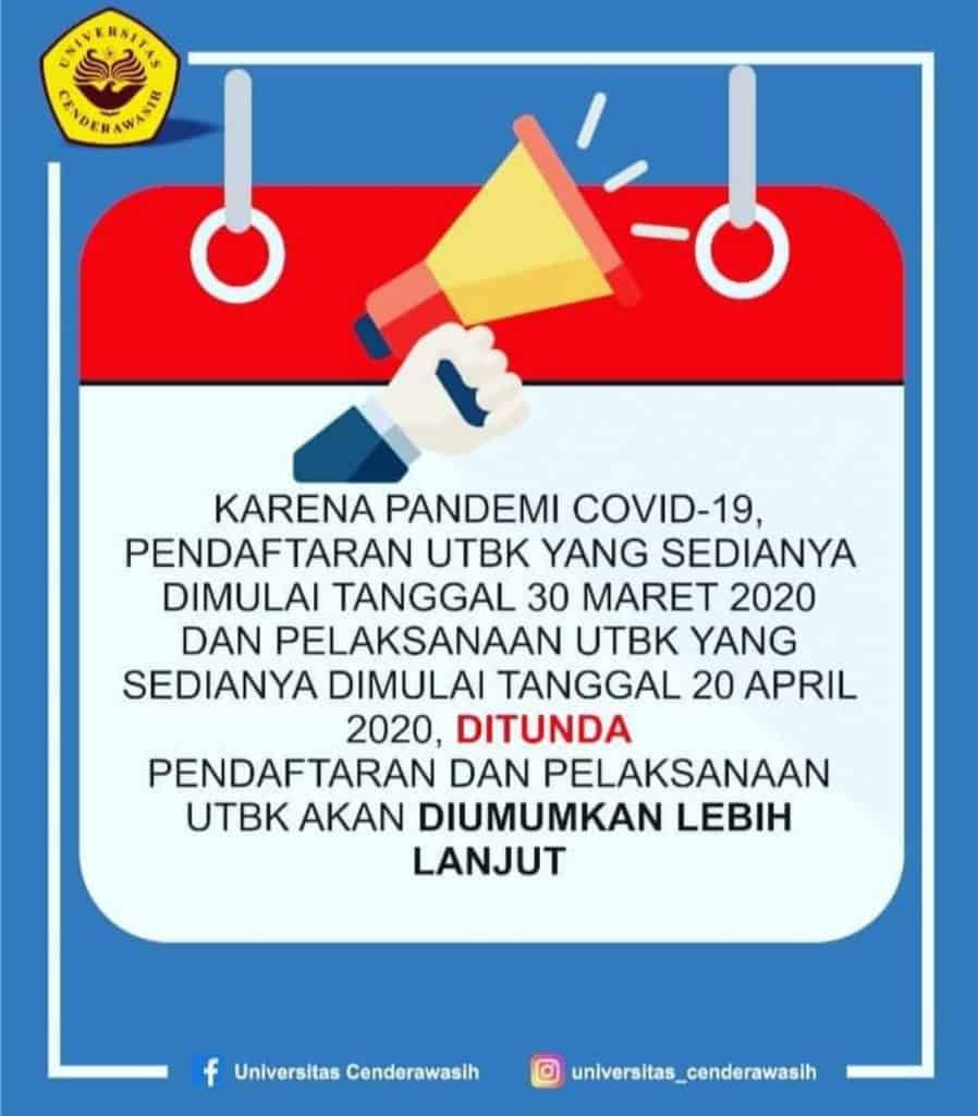 PENUNDAAN PELAKSANAAN UTBK 2020