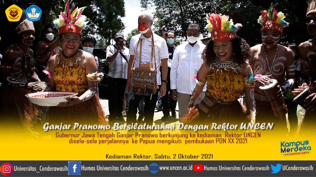 MENJALIN SILATURAHMI DENGAN CIVITAS AKADEMIKA UNCEN, GUBERNUR JATENG BERTAMU KE RUMAH DINAS REKTOR