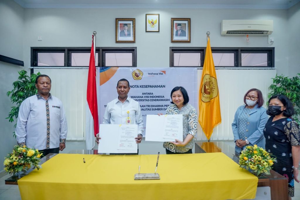 Tingkatkan Kapasitas Mahasiwa, UNCEN “Gandeng” Wahana Visi Indonesia