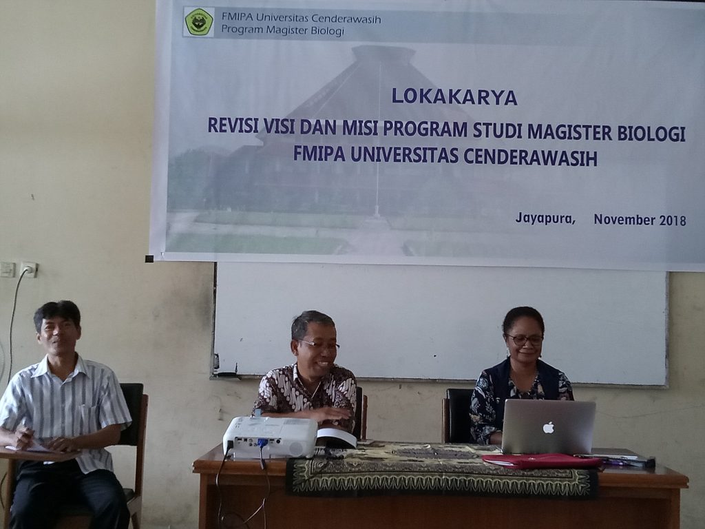 LOKAKARYA VISI MISI PROGRAM MAGISTER BIOLOGI (S2) FAKULTAS MATEMATIKA DAN ILMU PENGETAHUAN ALAM UNIVERSITAS CENDERAWASIH TAHUN 2018